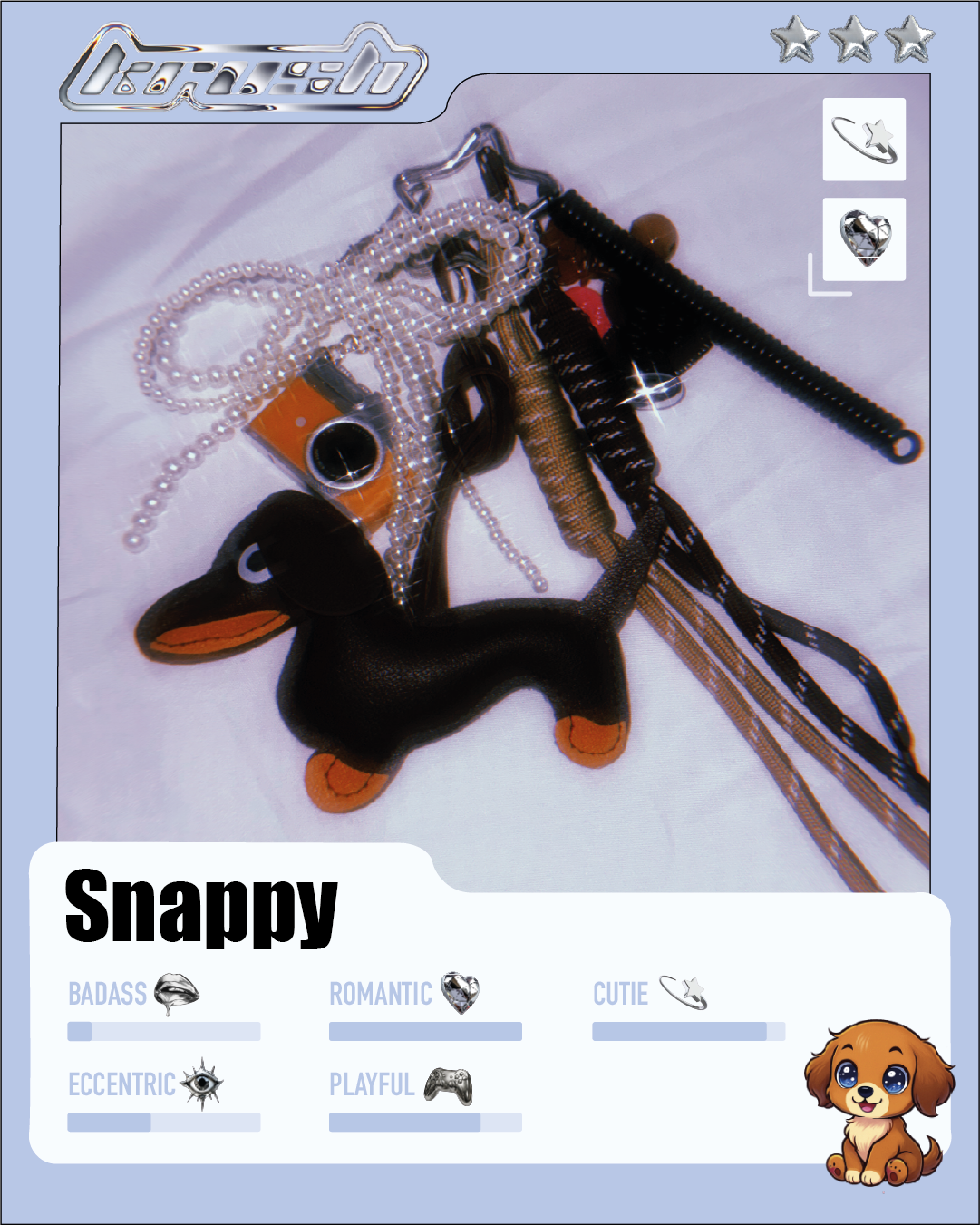 Porte-clé de sac : Snappy  🐶