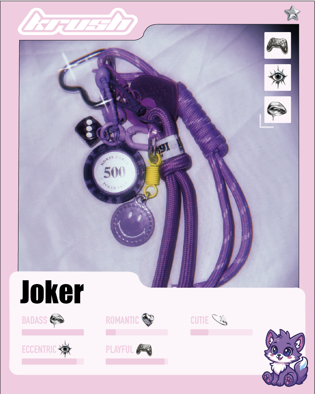 Porte-clé de sac : Joker 💜